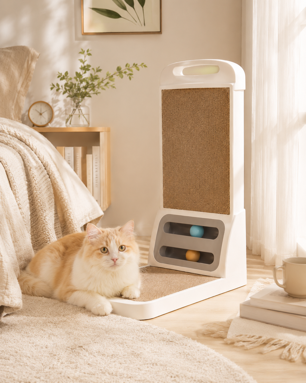Griffoir Multifonction pour Chat avec Balles de Jeu