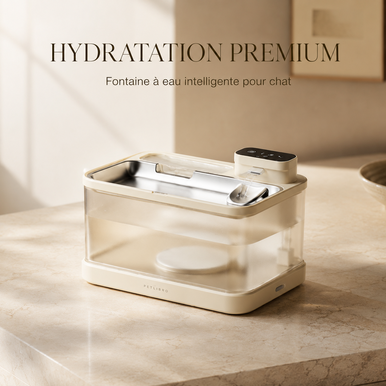 Fontaine à Eau Intelligente pour Chat – Batterie 5000 mAh & Base Chauffante