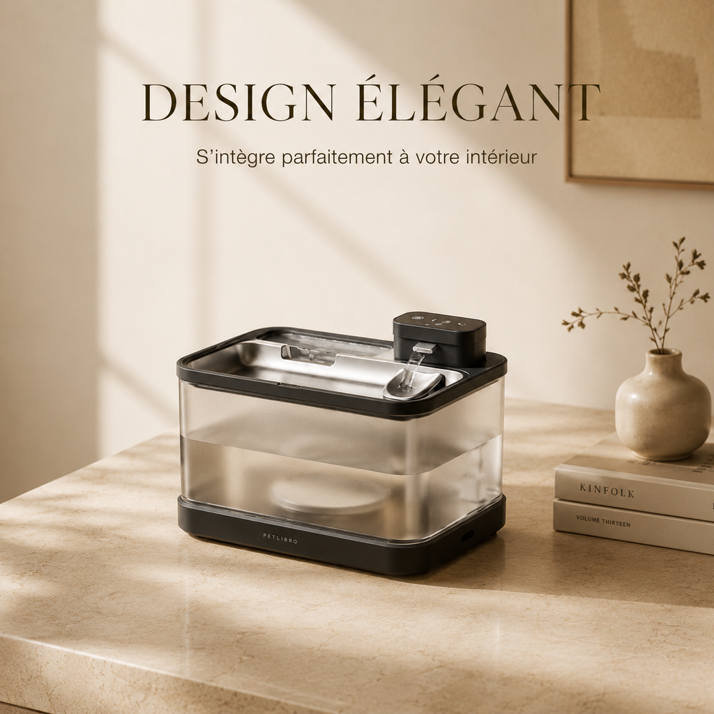 Fontaine à Eau Intelligente pour Chat – Batterie 5000 mAh & Base Chauffante