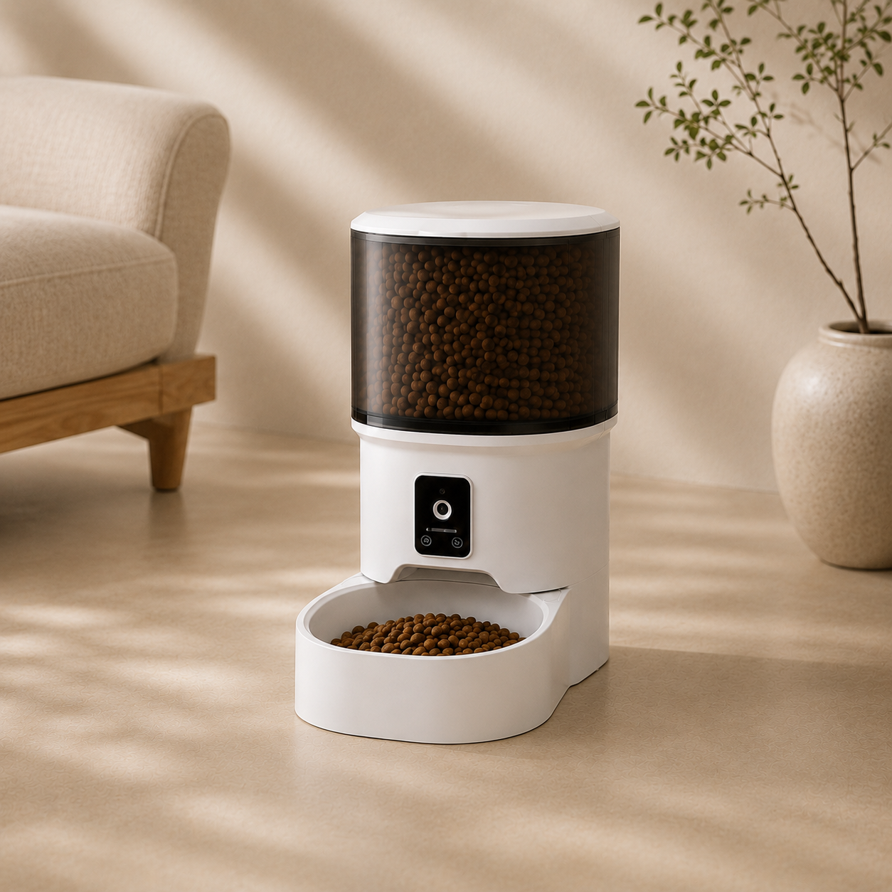 Distributeur automatique connecté pour chien avec caméra HD et application mobile