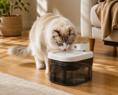 Fontaine à eau automatique pour chat avec base chauffante House Of Pets
