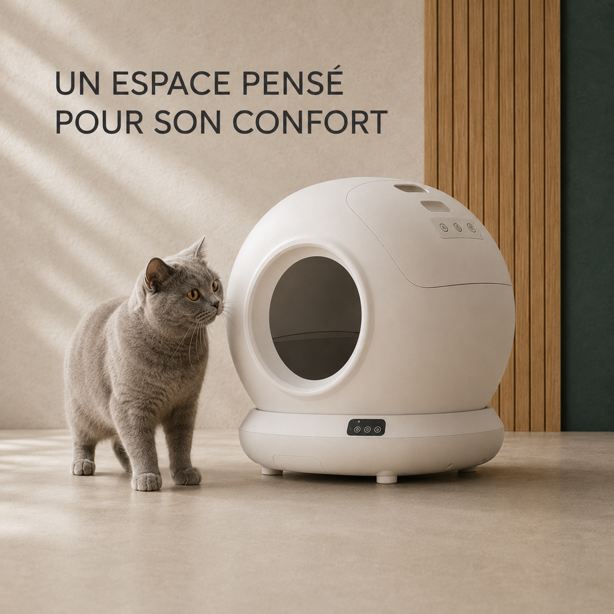 Litière automatique intelligente pour chat grande capacité 78L House Of Pets