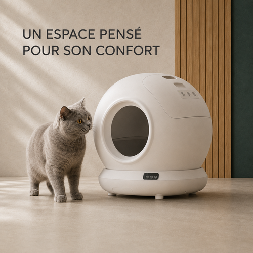 Litière automatique intelligente pour chat grande capacité 78L House Of Pets