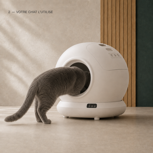 Litiere automatique intelligente pour chat grande capacité 78L House Of Pets